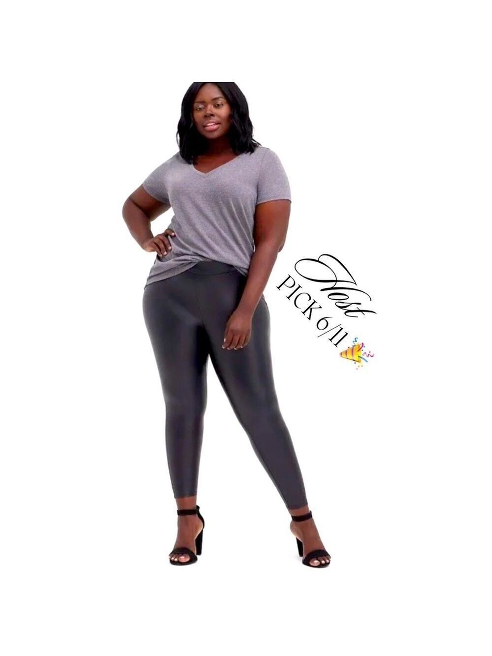 Torrid Faux Leather Black Leggings, Size 2 (2X)